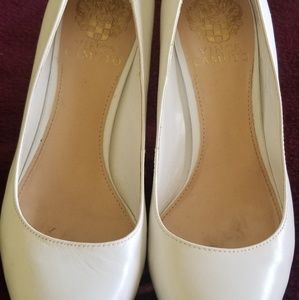 Vince Camuto white heels
